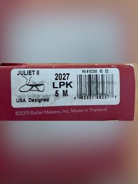 NEW Capezio Juliet 2 Size 5M Ballet Slipper in Light Pink (LPK) 2027
